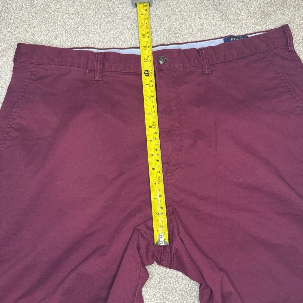 Polo Ralph Lauren Men's Shorts Size 40 Burgundy Casual Chino Twill Preppy Shorts